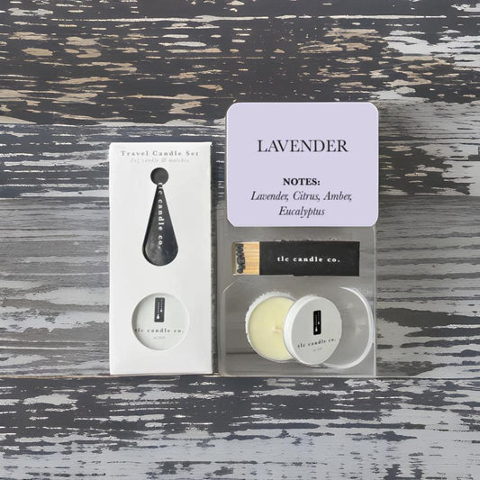 Travel Candle with Matches - Lavender